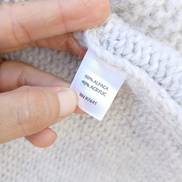 J. Jill Alpaca Blend Chunky Cardigan Gray - Picture 6 of 6